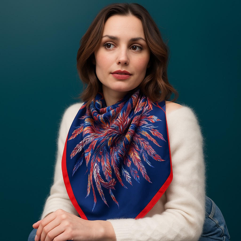 Vends grand châle, paréo, foulard en soie.